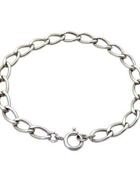 Vintage Sterling Silver 7 3/4" Carl-Art Classic Charm Bracelet 1950s